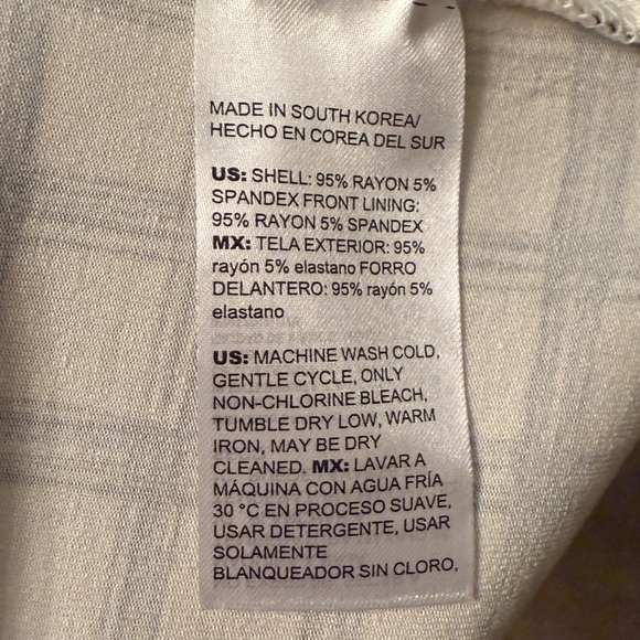 Chicos Size 3 Black & Cream Grid Pattern Square-Neck Lined Shirt, 3/4 Sleeve NWT - Picture 7 of 15